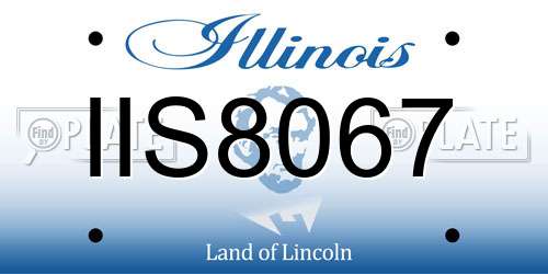 IIS8067 Illinois License Plate