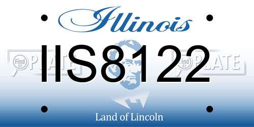 IIS8122 Illinois License Plate