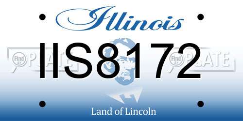 IIS8172 Illinois License Plate