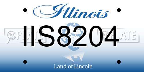 IIS8204 Illinois License Plate