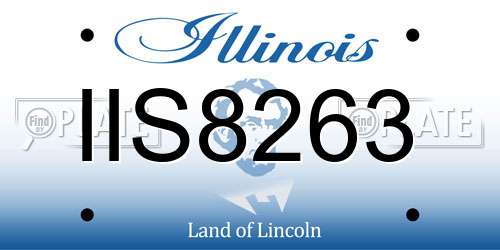 IIS8263 Illinois License Plate
