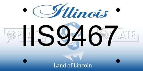 IIS9467 Illinois License Plate