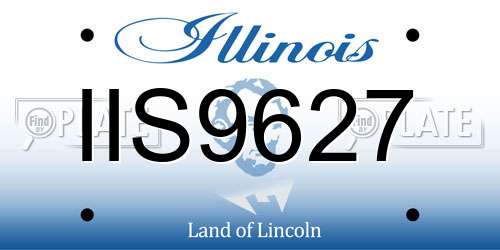 IIS9627 Illinois License Plate