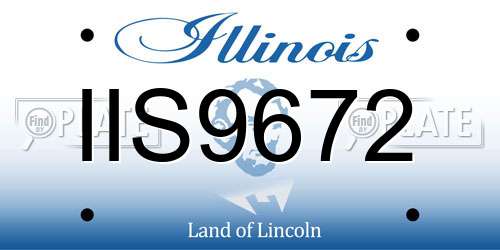 IIS9672 Illinois License Plate