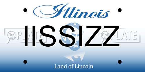 IISSIZZ Illinois License Plate