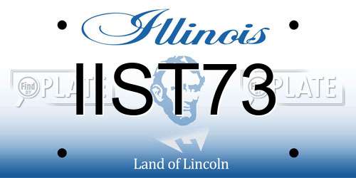 IIST73 Illinois License Plate