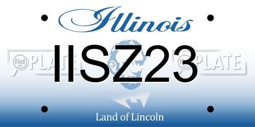 IISZ23 Illinois License Plate