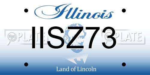 IISZ73 Illinois License Plate
