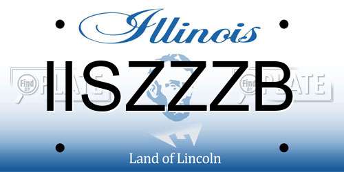 IISZZZB Illinois License Plate