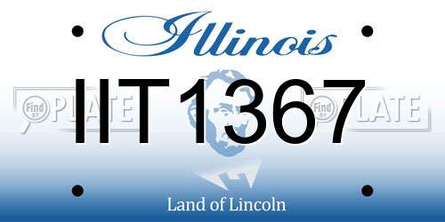 IIT1367 Illinois License Plate