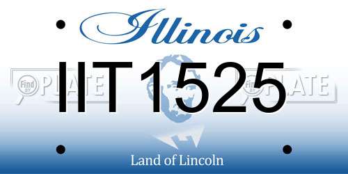 IIT1525 Illinois License Plate