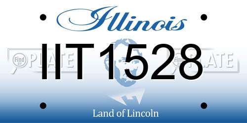 IIT1528 Illinois License Plate
