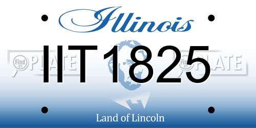 IIT1825 Illinois License Plate