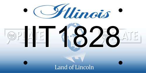 IIT1828 Illinois License Plate