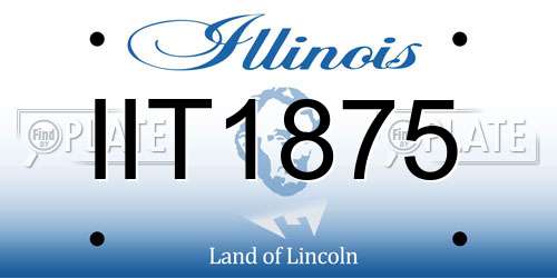 IIT1875 Illinois License Plate