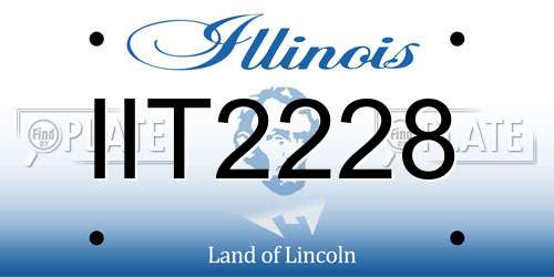 IIT2228 Illinois License Plate