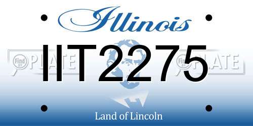 IIT2275 Illinois License Plate