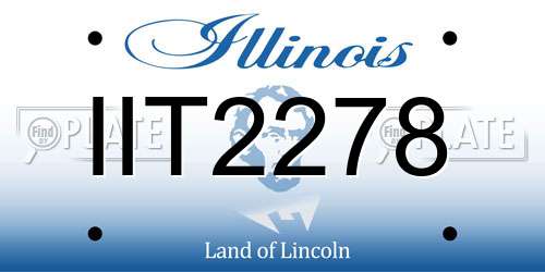 IIT2278 Illinois License Plate