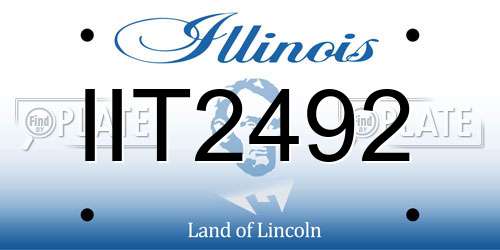 IIT2492 Illinois License Plate