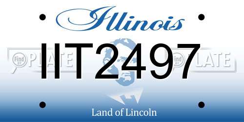 IIT2497 Illinois License Plate