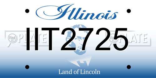 IIT2725 Illinois License Plate