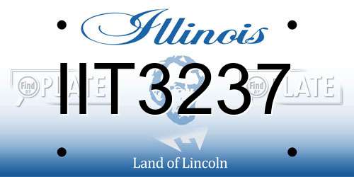 IIT3237 Illinois License Plate