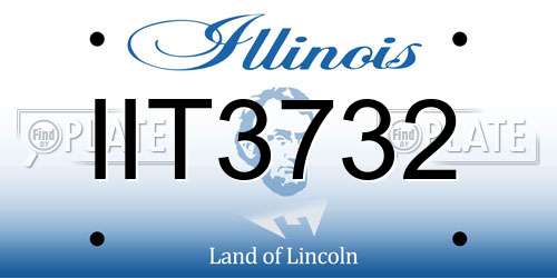 IIT3732 Illinois License Plate