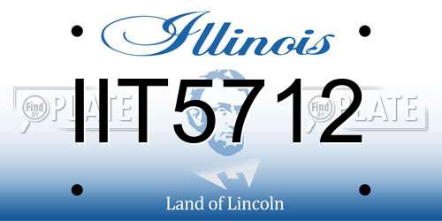 IIT5712 Illinois License Plate