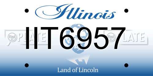 IIT6957 Illinois License Plate