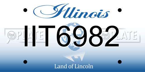 IIT6982 Illinois License Plate