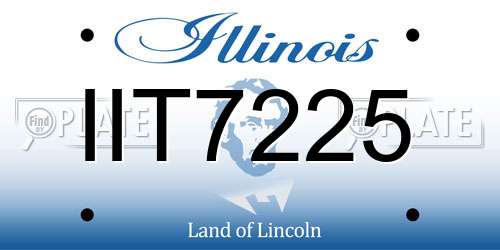 IIT7225 Illinois License Plate