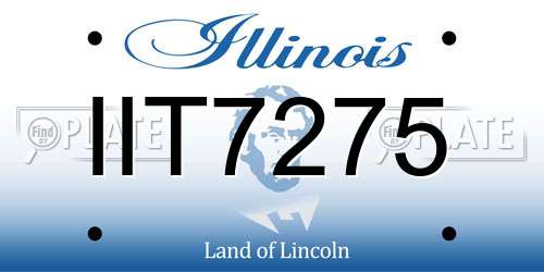 IIT7275 Illinois License Plate