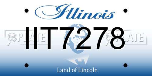 IIT7278 Illinois License Plate
