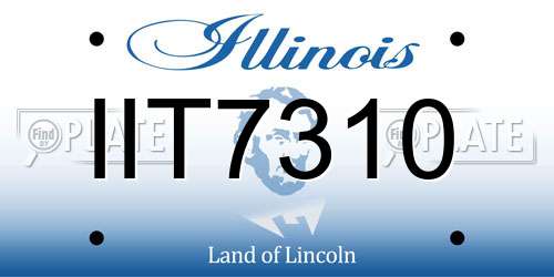 IIT7310 Illinois License Plate