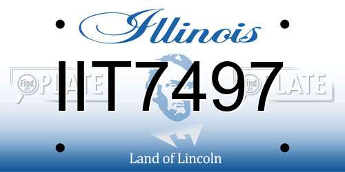 IIT7497 Illinois License Plate