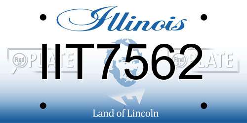 IIT7562 Illinois License Plate
