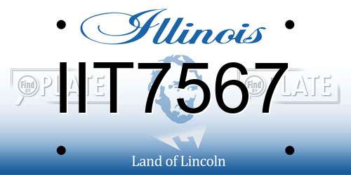 IIT7567 Illinois License Plate