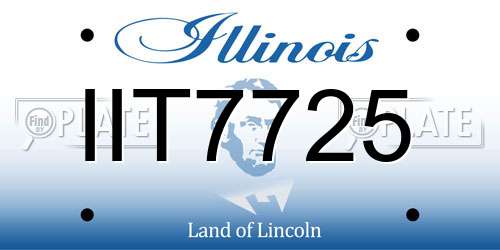 IIT7725 Illinois License Plate