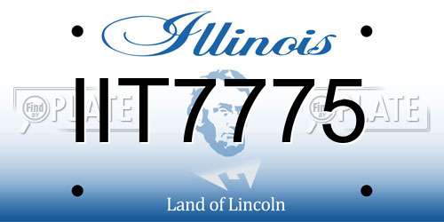IIT7775 Illinois License Plate