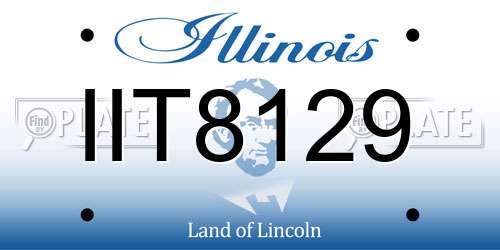 IIT8129 Illinois License Plate