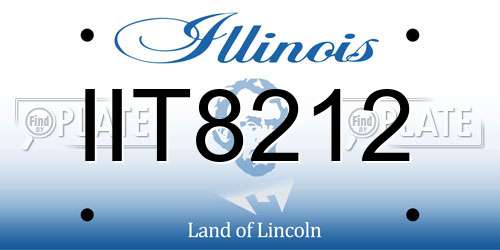 IIT8212 Illinois License Plate