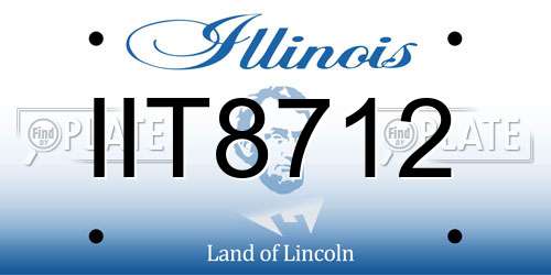 IIT8712 Illinois License Plate