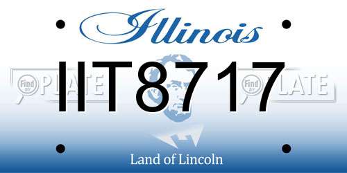 IIT8717 Illinois License Plate