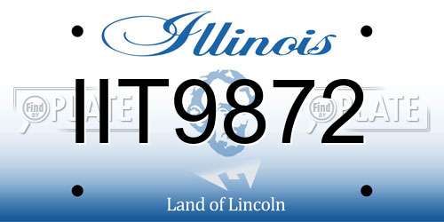 IIT9872 Illinois License Plate