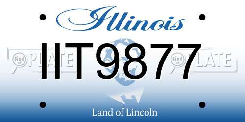 IIT9877 Illinois License Plate