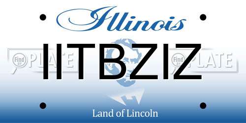 IITBZIZ Illinois License Plate