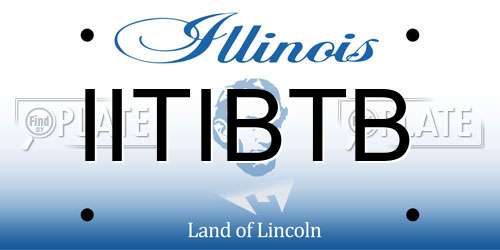 IITIBTB Illinois License Plate