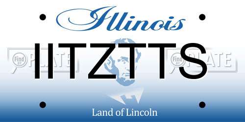 IITZTTS Illinois License Plate
