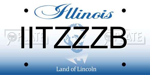 IITZZZB Illinois License Plate