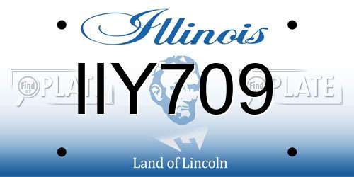 IIY709 Illinois License Plate